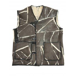 Жилет из овчины темно-коричневый Жилет из овчины темно-коричневый