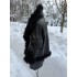 Женская дубленка бушлат, черный/черный